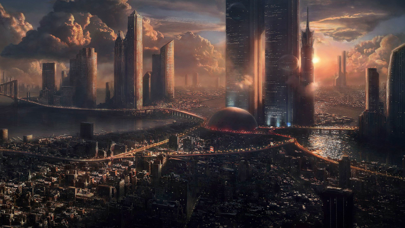 Illustration for article titled These Futuristic City Wallpapers Will Take Your Breath Away